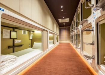A new modern capsule hotel has opened in Madrid
